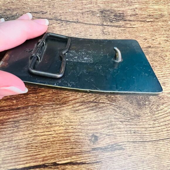 NOT FOR SALE            Vintage Pony Express Saint Joe to Sacramento Brass Belt - Picture 4 of 4